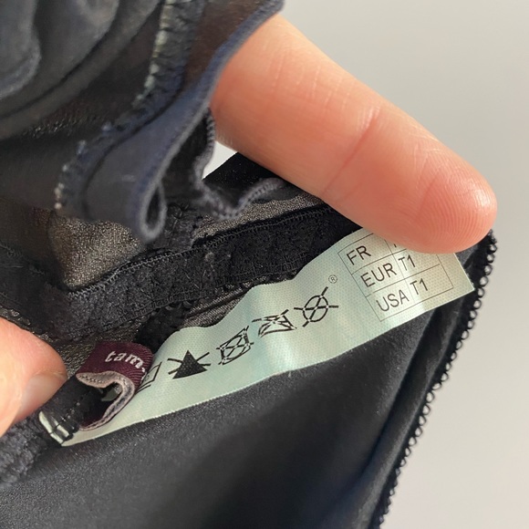 Princess Tam Tam Size 1 Black Slip Dress - Picture 4 of 4